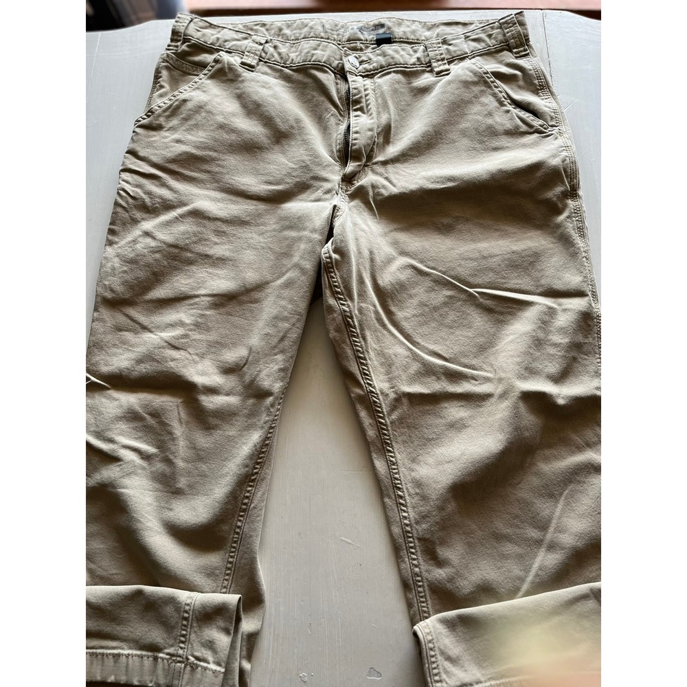 Carhartt Rugged Flex Relaxed Fit Canvas Work‎ Pants Tan Khaki 38x30 BN2291-M